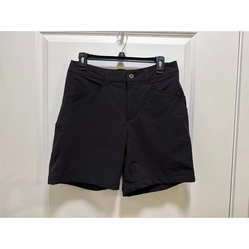 Patagonia Quandary Hiking Short Women 10 Grey Stretch Technical Outdoor 8 Inseam